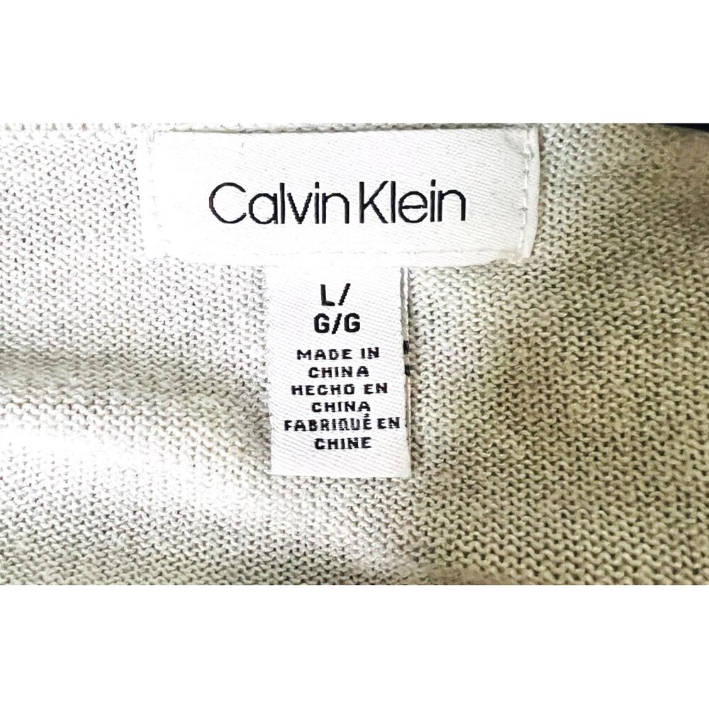 Calvin Klein Womens Light Gray Layered-Look Sweater Large - Picture 3 of 7